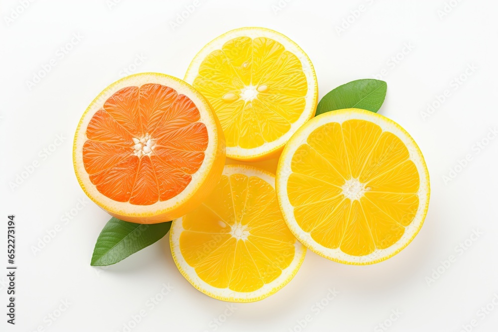A colorful assortment of fresh citrus fruits, including oranges, grapefruits, lemons, limes, and tangerines, packed with vitamin C and vibrant flavors.