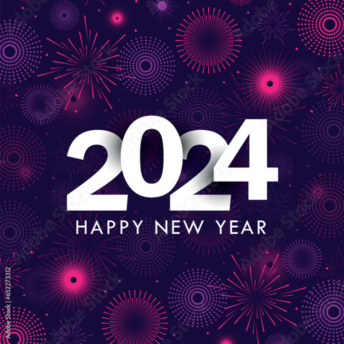 Fireworks, firecracker at night, celebration background