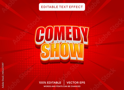 comedy show 3D text effect template