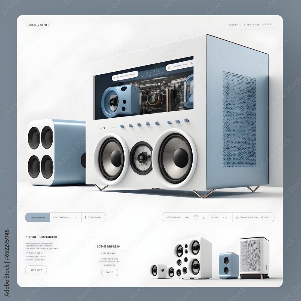 uiux soft blue and white online shop home cinema 2020 components 8k 