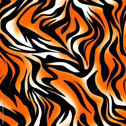 tiger stripes orange and black pattern photo