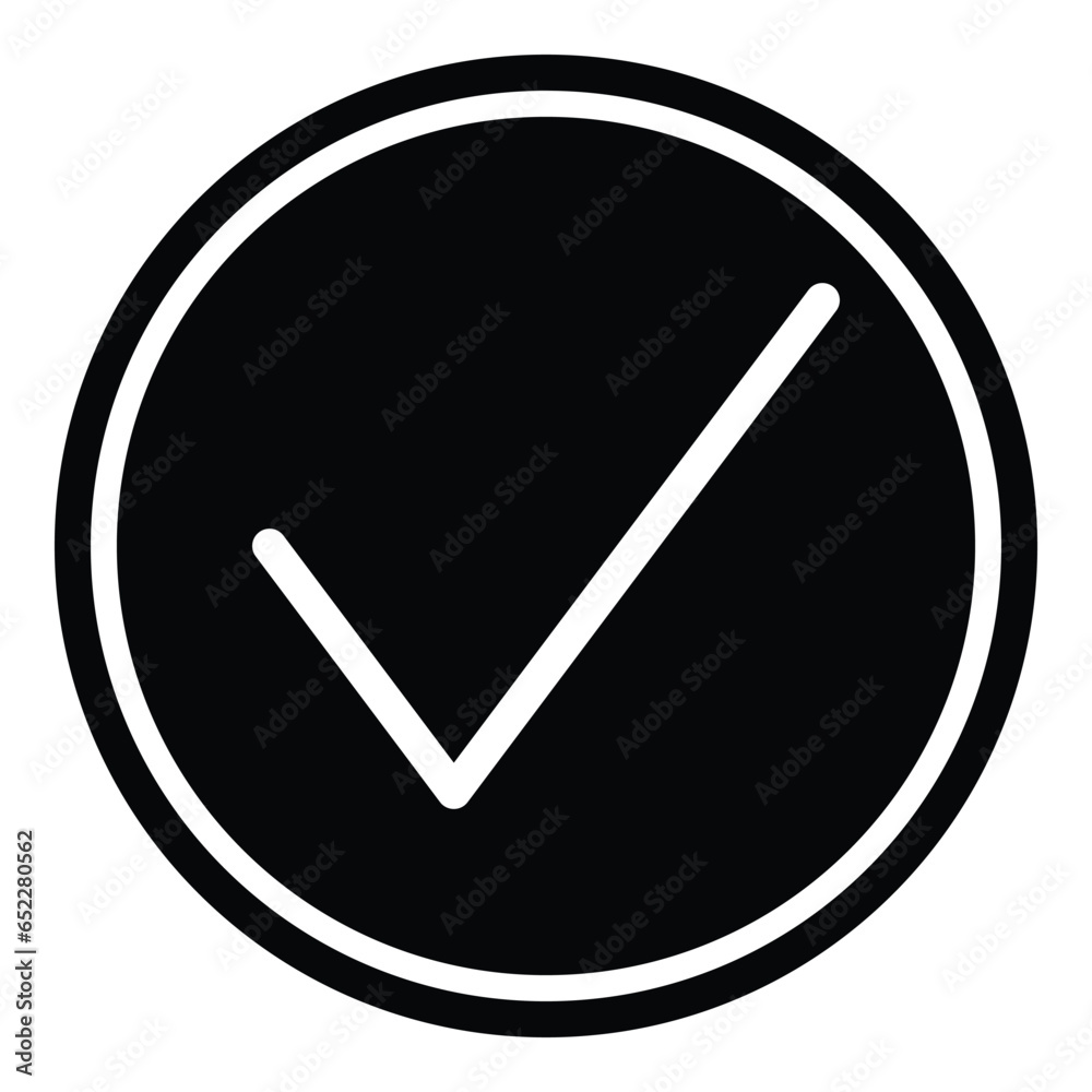 check mark icon. vector isolated on white background. simple and modern design check mark icon. vector isolated on white background. simple and modern design