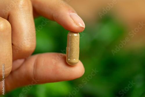 Close up of a plant pill