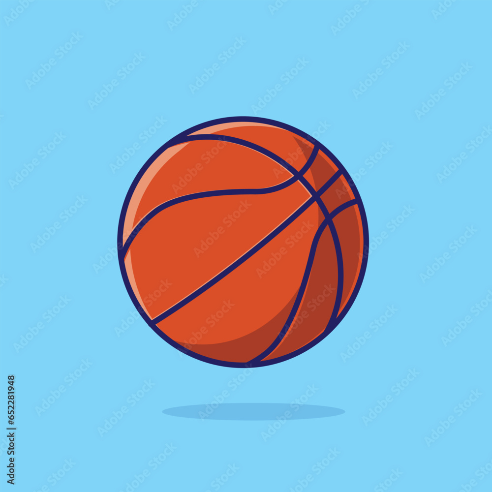 Basketball cartoon vector illustration sport equipment concept icon isolated