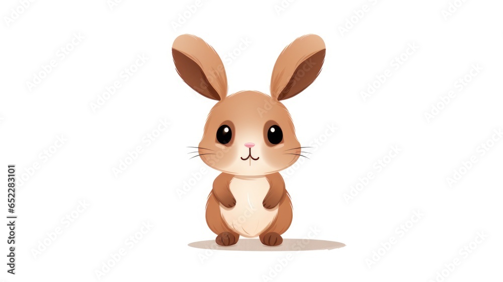 Cute cartoon bunny isolated on a white background. Cute cartoon bunny isolated on a white background.