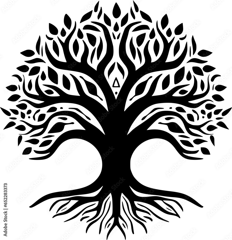 Tree of Life | Black and White Vector illustration Tree of Life | Black and White Vector illustration