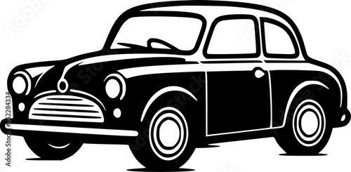 Car | Black and White Vector illustration