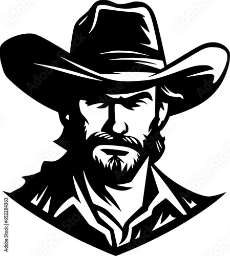 Cowboy | Minimalist and Simple Silhouette - Vector illustration