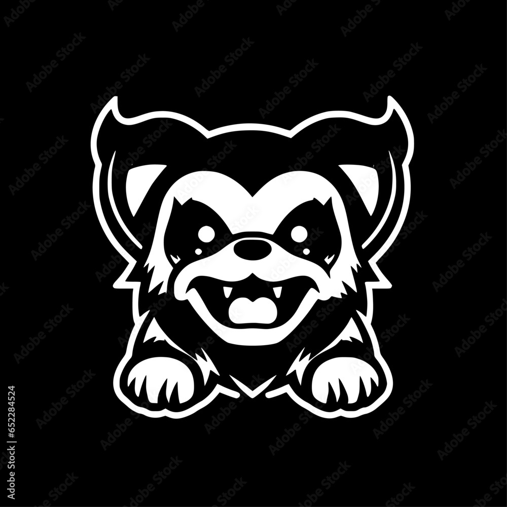 Dog | Black and White Vector illustration Dog | Black and White Vector illustration