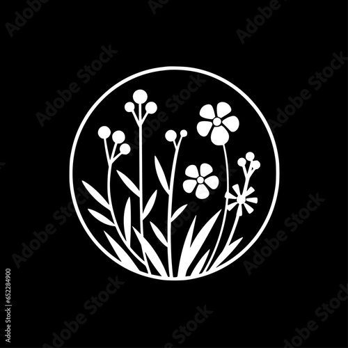 Floral - Minimalist and Flat Logo - Vector illustration