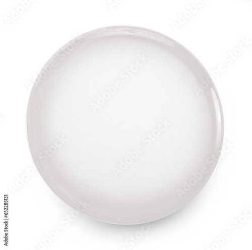 empty plate isolated on white background.