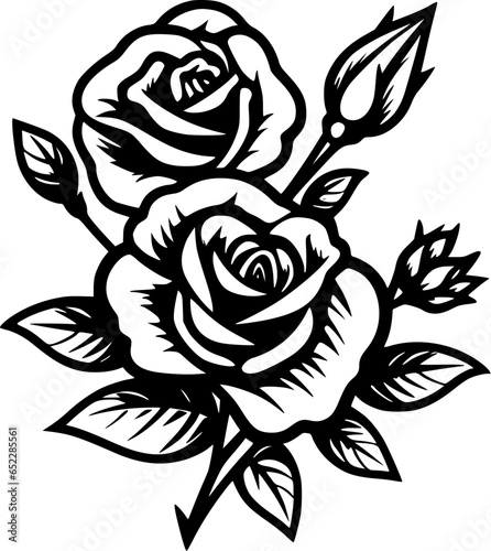 Roses - High Quality Vector Logo - Vector illustration ideal for T-shirt graphic
