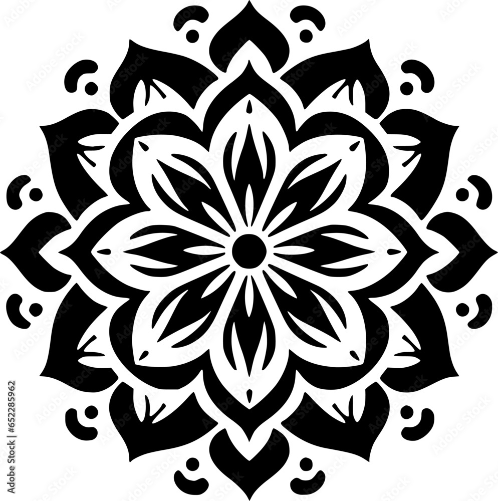 Mandala | Black and White Vector illustration Mandala | Black and White Vector illustration