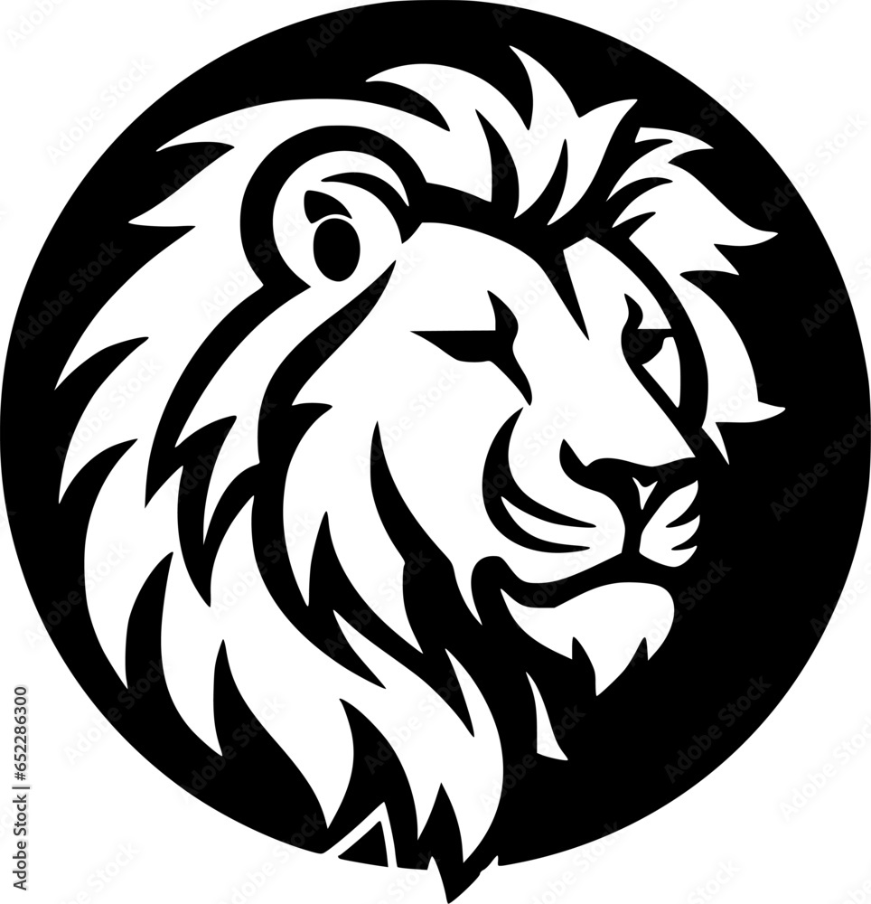 Lion | Black and White Vector illustration Lion | Black and White Vector illustration