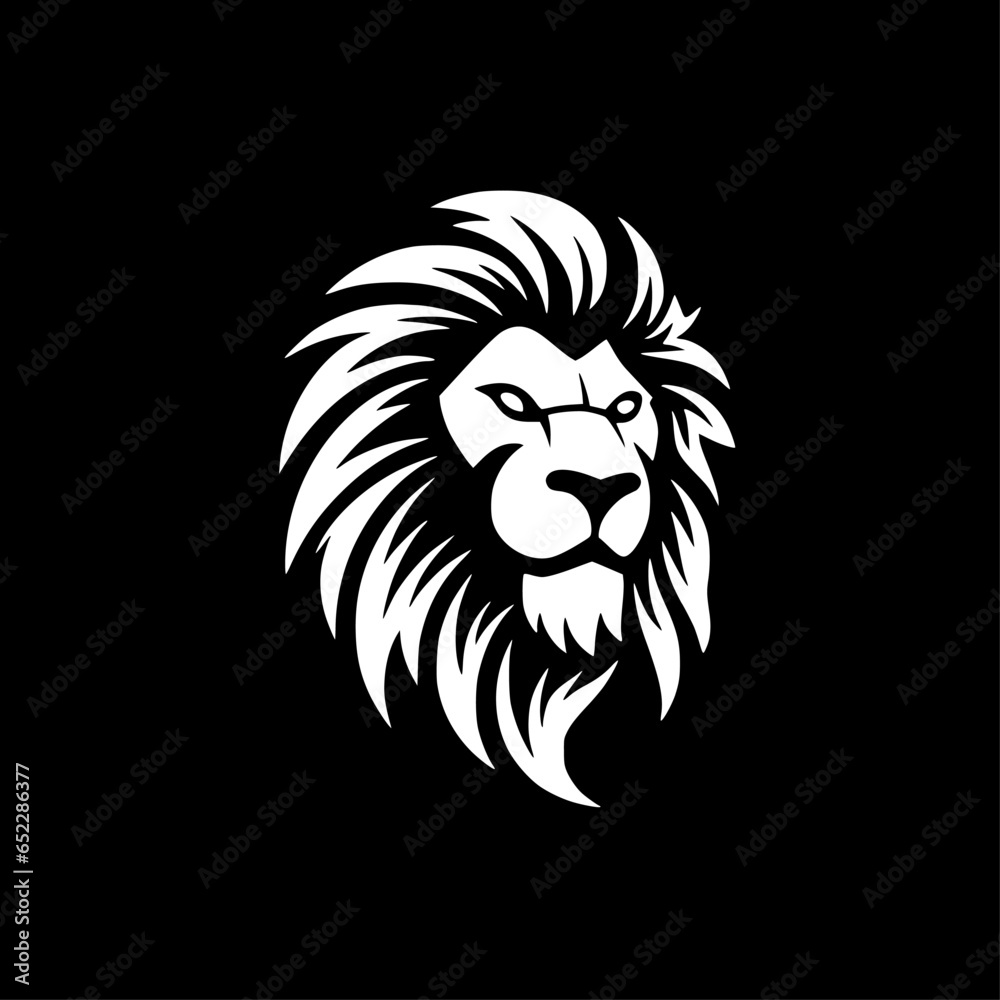Fototapeta premium Lion | Minimalist and Simple Silhouette - Vector illustration