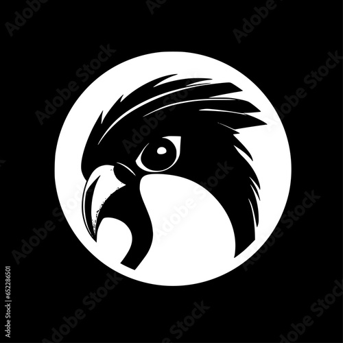 Parrot | Black and White Vector illustration