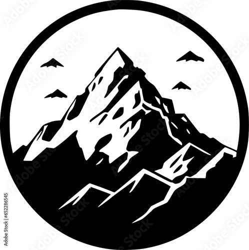 Mountain | Black and White Vector illustration