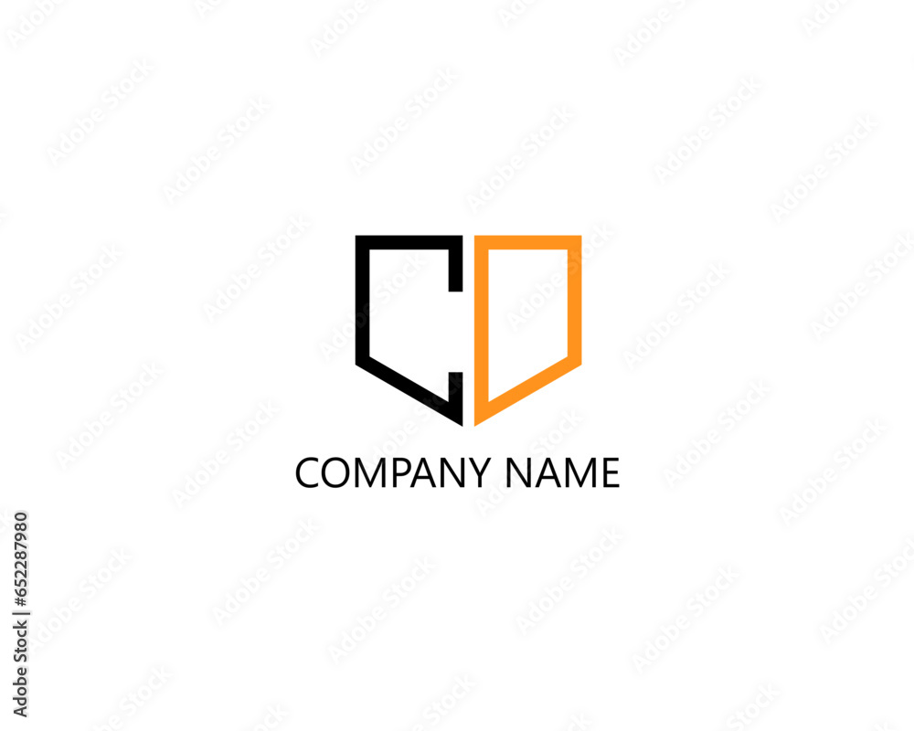 abstract logo design vector C D abstract logo design vector C D