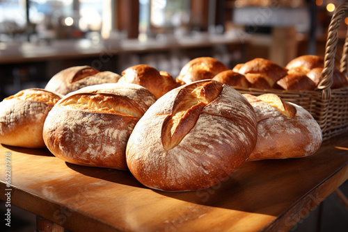 Freshly baked artisan bread and pastries