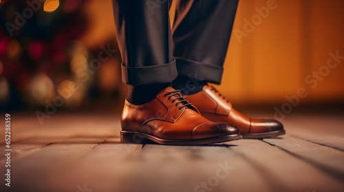 A man wearing a stylish shoes photo