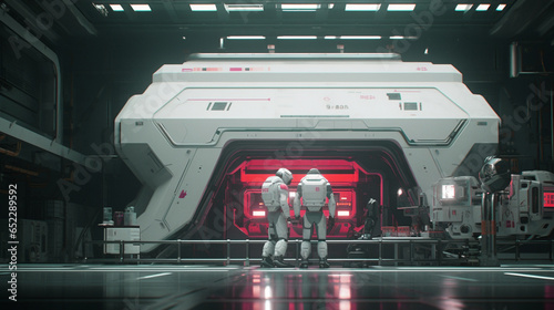 Astronaut Space Mission Capsule Pilot Lab Habitat Space Station Facility Lunar Base Galaxy Home Alien Sci-fi Expedition Outpost Science Center Fiction Astronaut Generative AI