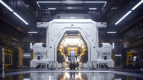Astronaut Space Mission Capsule Pilot Lab Habitat Space Station Facility Lunar Base Galaxy Home Alien Sci-fi Expedition Outpost Science Center Fiction Astronaut Generative AI