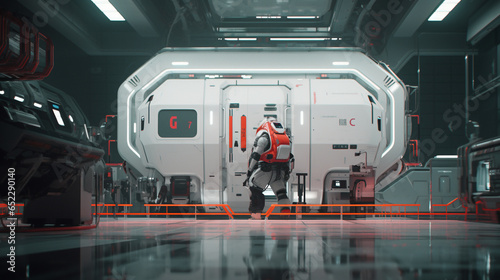 Astronaut Space Mission Capsule Pilot Lab Habitat Space Station Facility Lunar Base Galaxy Home Alien Sci-fi Expedition Outpost Science Center Fiction Astronaut Generative AI