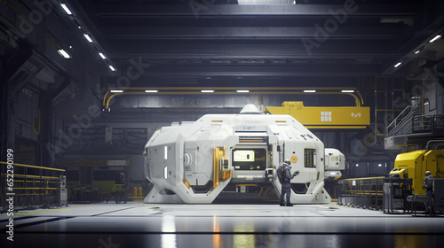 Astronaut Space Mission Capsule Pilot Lab Habitat Space Station Facility Lunar Base Galaxy Home Alien Sci-fi Expedition Outpost Science Center Fiction Astronaut Generative AI