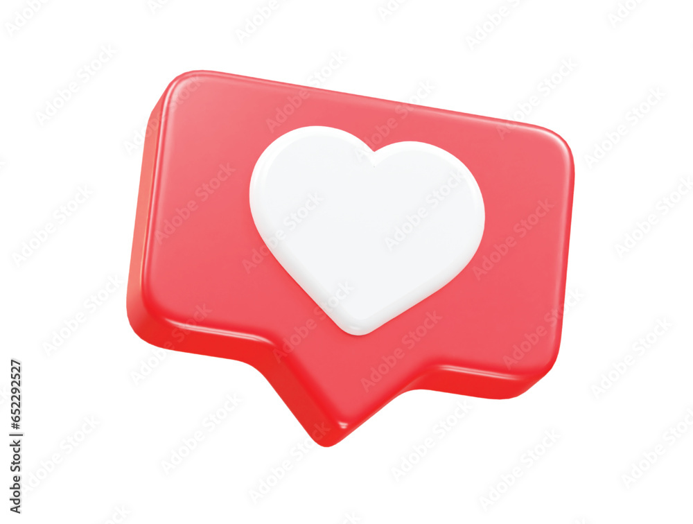 Love heart icon 3d rendering illustration element transparent Love heart icon 3d rendering illustration element transparent