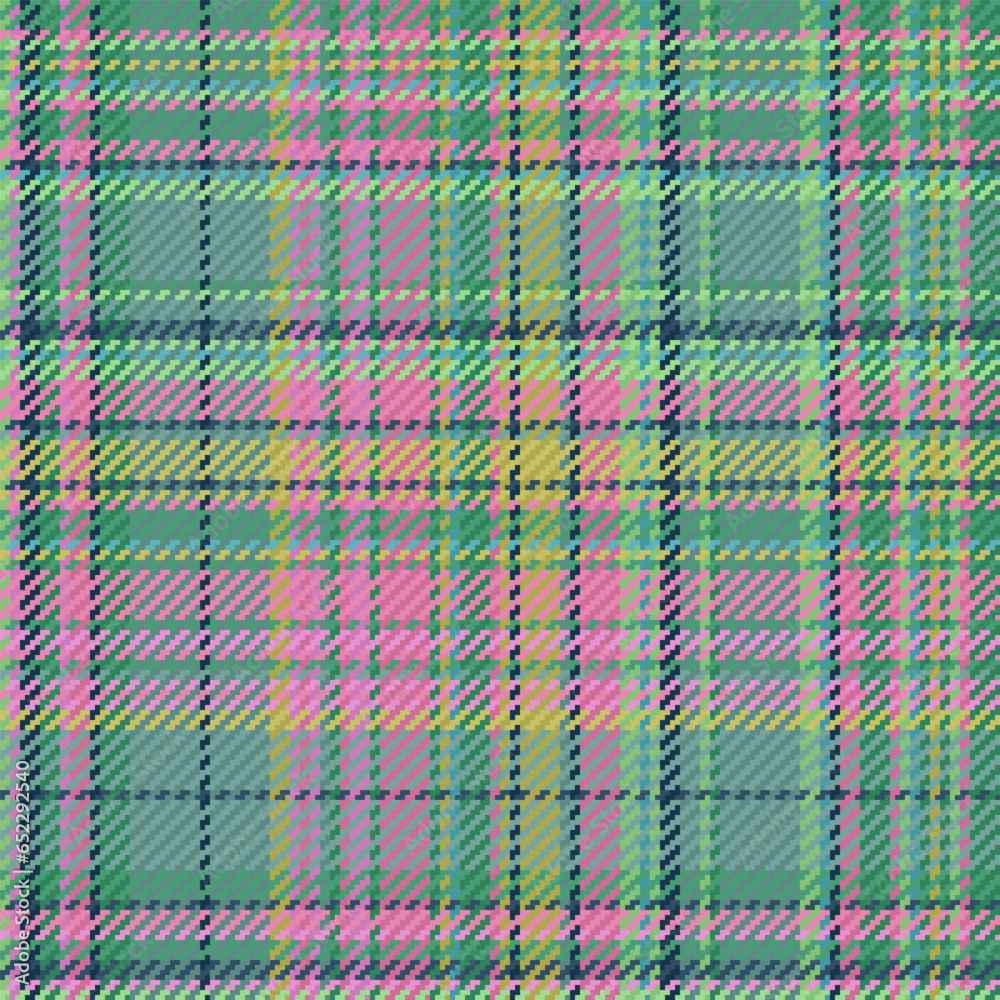 Fabric plaid pattern of vector textile seamless with a tartan texture background check.