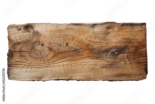 A split wooden board, transparent background, isolated image, generative AI 