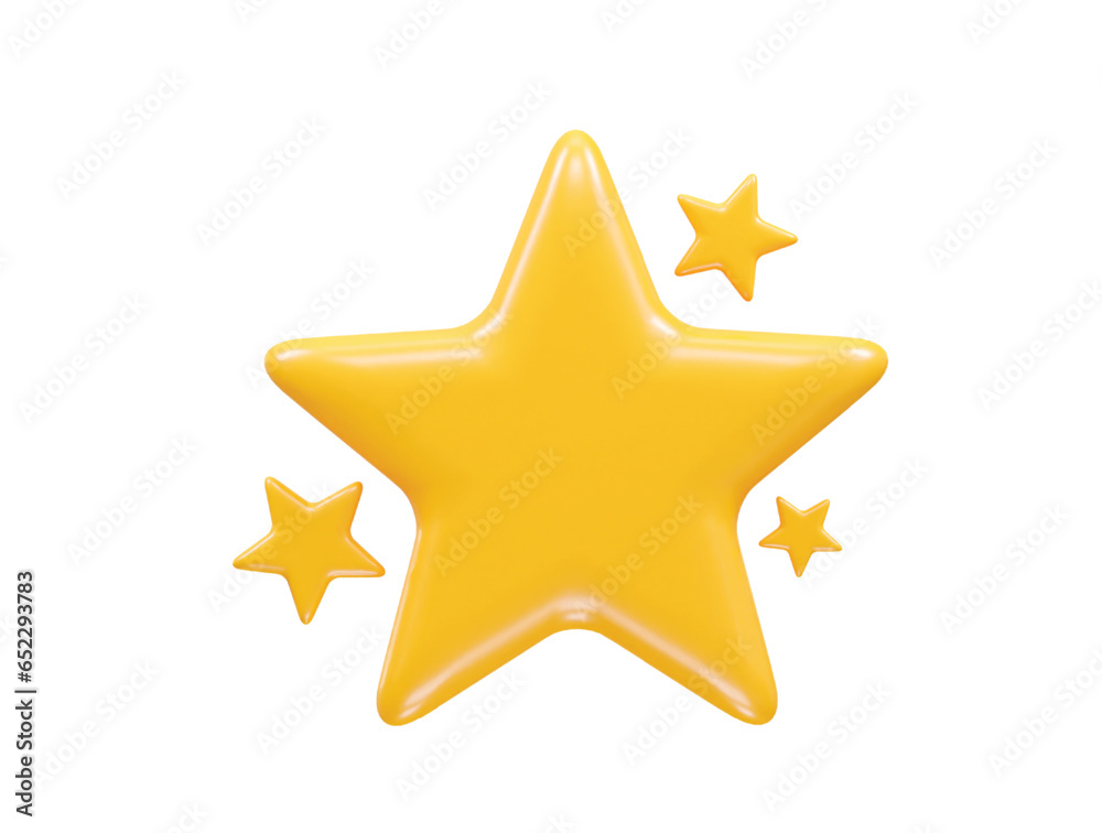 Star icon 3d rendering illustration element Star icon 3d rendering illustration element