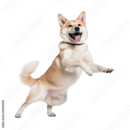 dog happy isolated on white.