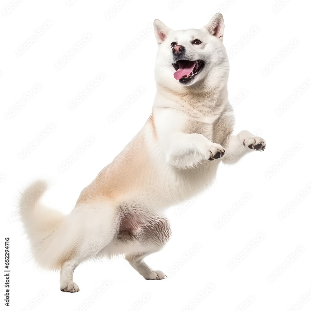 dog happy isolated on white. dog happy isolated on white.