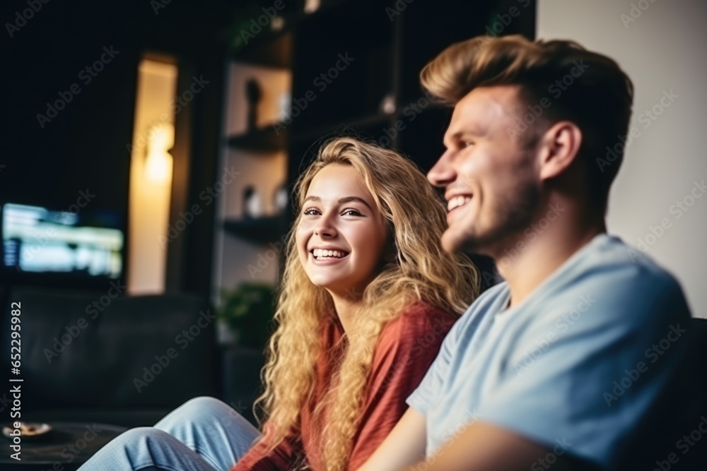 Fototapeta premium couple in livingroom