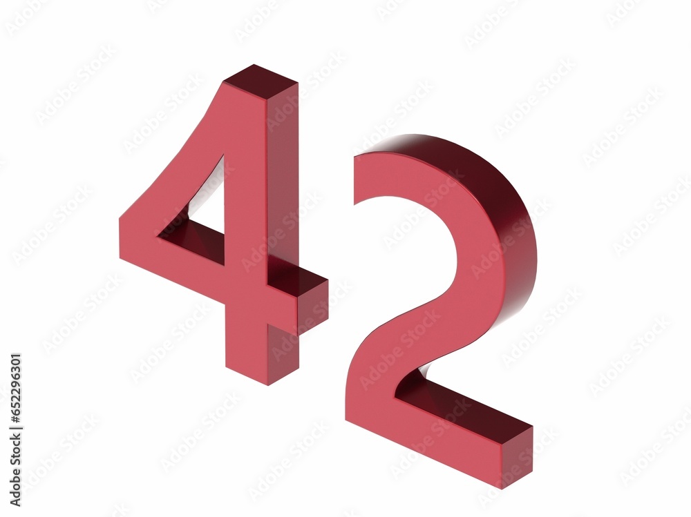 3d number isolated texture background illustration render