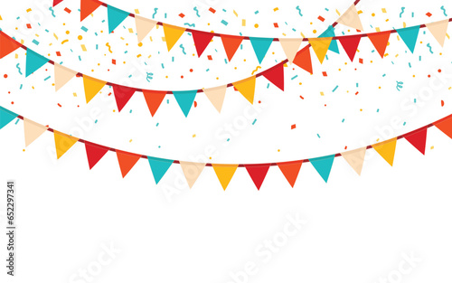 Wreath of festive flags vector background