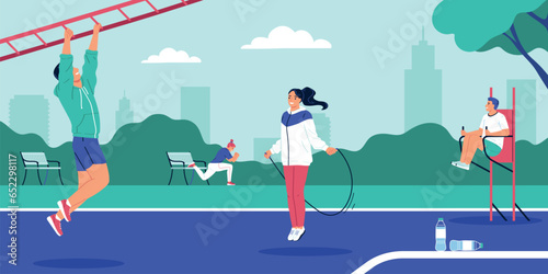 Workout Flat Illustration