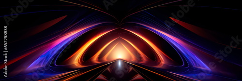 abstract geometric background with fluid lines converging to create a portal