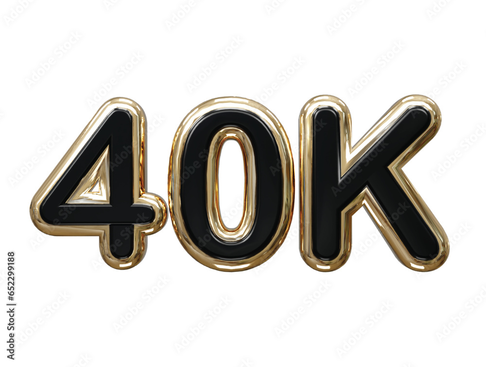 40k text effect 3d rendering illustration element 40k text effect 3d rendering illustration element