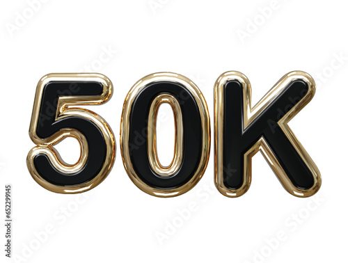 50k text effect 3d rendering illustration element