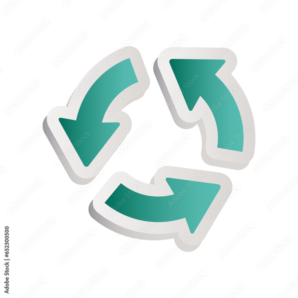 Arrow icon with sticker effect Arrow icon with sticker effect