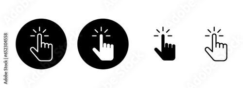 Hand cursor icon set illustration. cursor sign and symbol. hand cursor icon clik