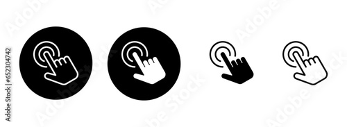 Hand click icon set illustration. pointer sign and symbol. hand cursor icon