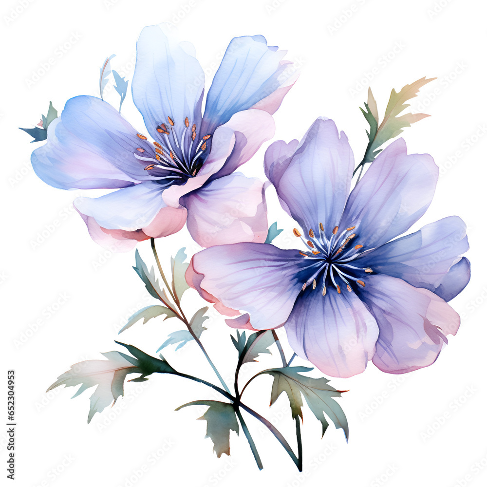 Meditative floral watercolor