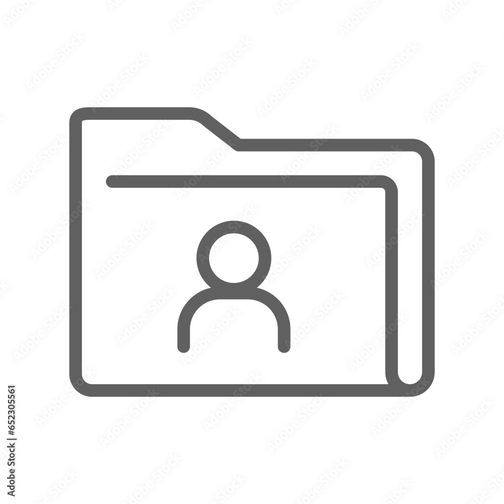 Documents Profile icon. personal portfolio private user folder. Privacy confidential document, Protection personal directory. editable stroke Vector illustration. Design Documents Profile icon. personal portfolio private user folder. Privacy confidential document, Protection personal directory. editable stroke Vector illustration. Design