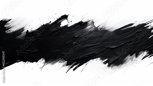 strokes of black paint on a white background. © Yahor Shylau 