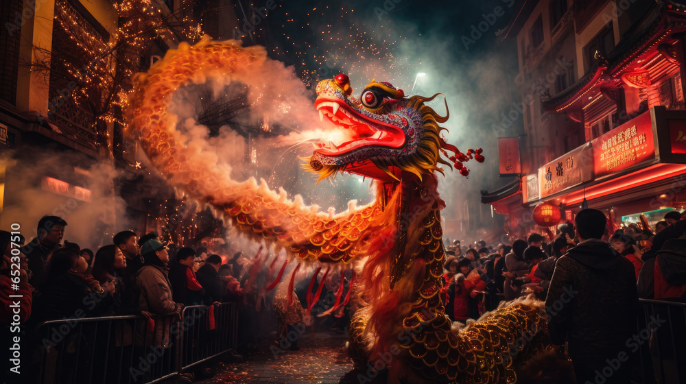 Chinese New Year (China) - A major traditional Chinese festival marked by dragon dances and fireworks
