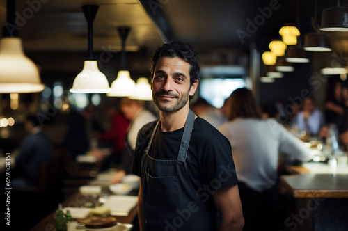 Photo of male chef in the restaurant