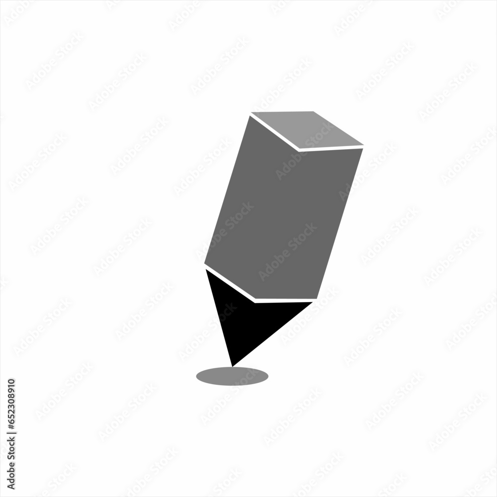 Pencil logo design with storage box concept. Pencil logo design with storage box concept.